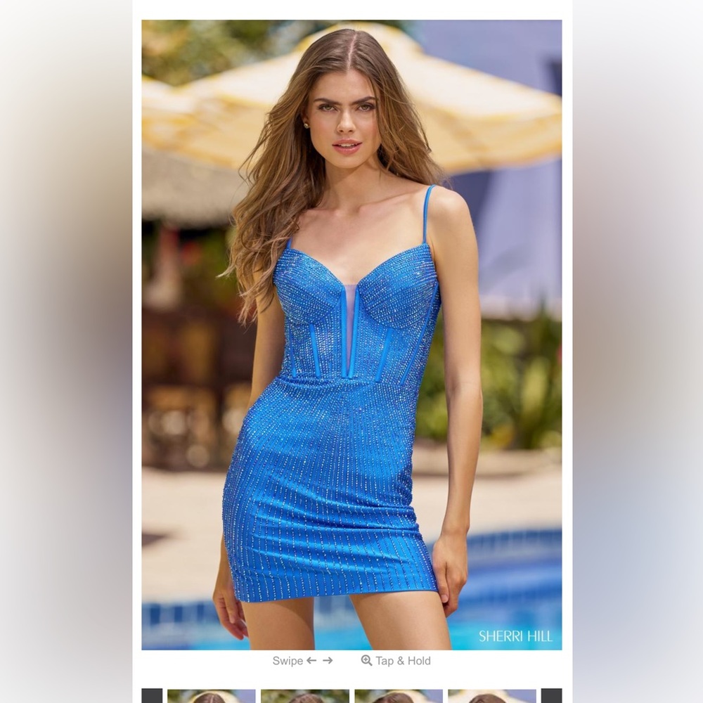 Sherri Hill #55968 COLOR PEACOCK